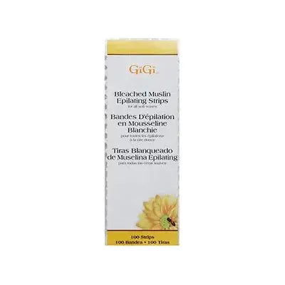 GiGi Gigi Bleached Muslin Epilating Strips Small (1.75 x 4.5) 100 Strips - 16 Oz Epilating Strips