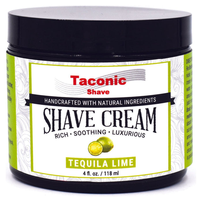 Taconic Shave Lime Shaving Cream With Organic Oils 4 Oz