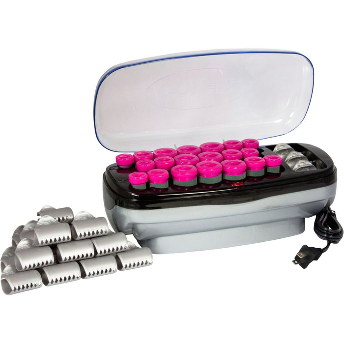 Conair Ion Shine Multisize Flocked 20 Hot Rollers Quick Heat No Clips