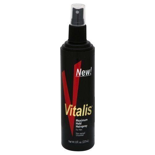 Vitalis Maximum Hold Hairspray For Men Pump Unscented 8 Oz