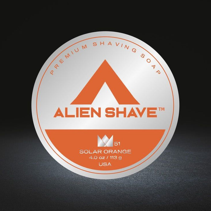 Alien Shave Solar Orange Premium Shaving Soap 4 Oz