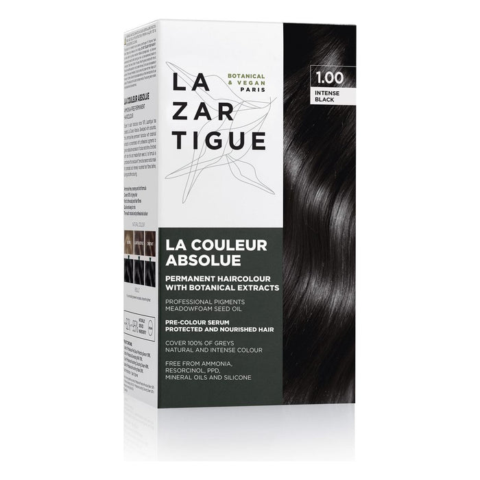 Lazartigue La Couleur Absolue Permanent Hair Color Kit 1.00 Intense Black