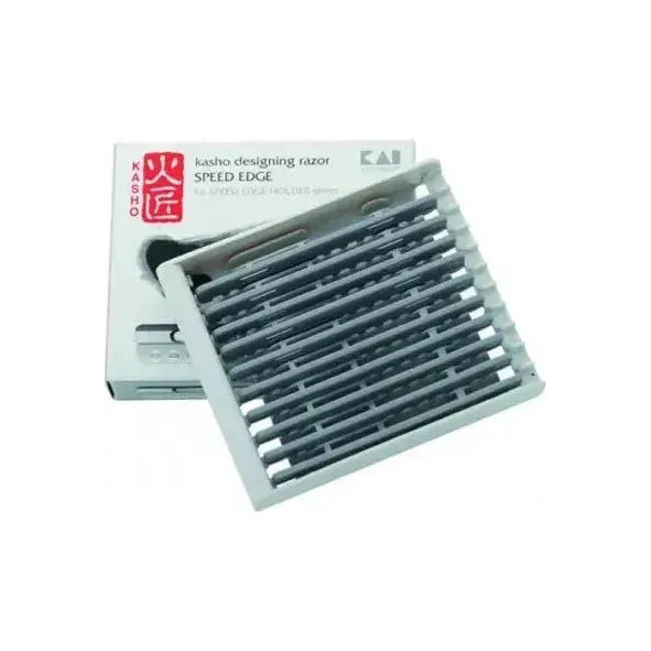 Kai Kai Kasho Spare Blades for Speed Edge Razor 10 Piece Razor Blades Gray