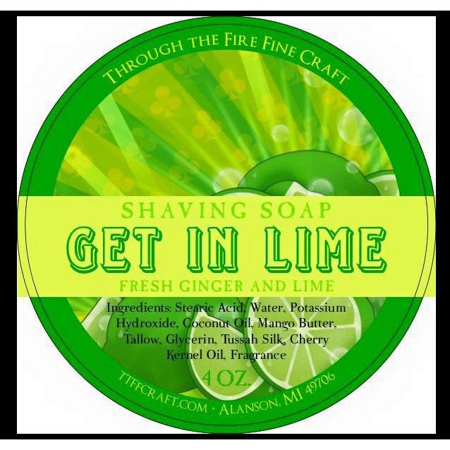 Through the Fire Fine Craft Get in Lime Shaving Soap 4 Oz
