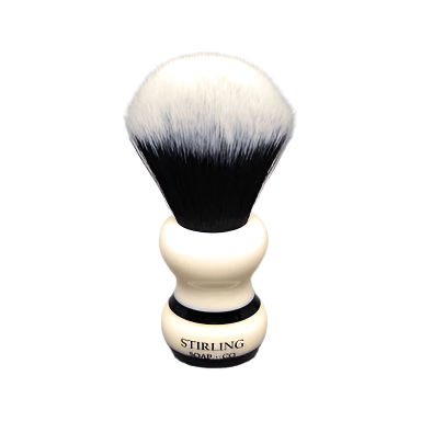 Stirling Soap Co Stirling Soap Co. Synthetic 2-Band Black Stripe Handle Shaving Brush Shaving Brush