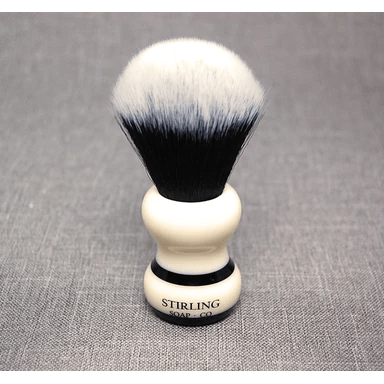 Stirling Soap Co. Synthetic 2-Band Black Stripe Handle Shaving Brush