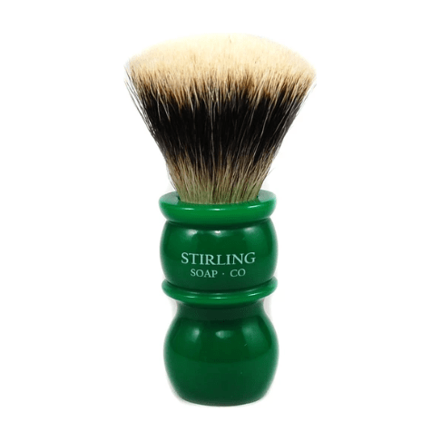 Stirling Soap Co Stirling Soap Co. Green Handle Fan Knot Badger Shaving Brush Shaving Brush