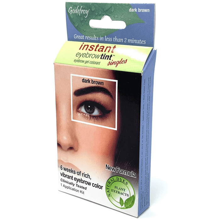 Godefroy Instant Eyebrow Tint Botanical Dark Brown Single Application Kit