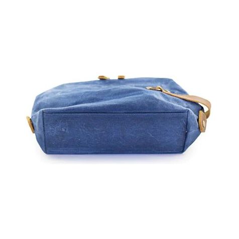 RazoRock Water Repellant Waxed Canvas & Leather Toiletry DOPP Travel Bag - Blue