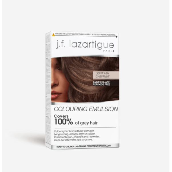 J.f. Lazartigue Coloring Emulsion for Grey Hair Light Ash Chestnut 60ml