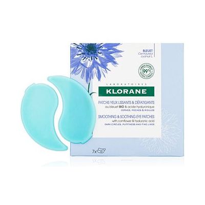 Klorane Smoothing & Soothing Eye Patches With Cornflower & Hyaluronic Acid 7-Pk