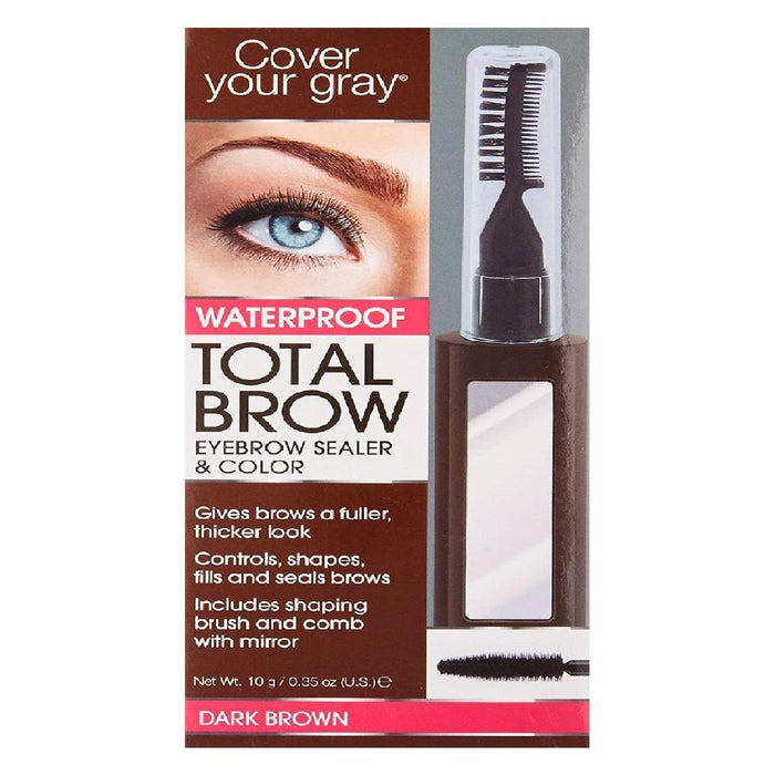 Irene Gari Cover Your Gray Total Brow Eyebrow Sealer  Dark Brown  0.35 oz