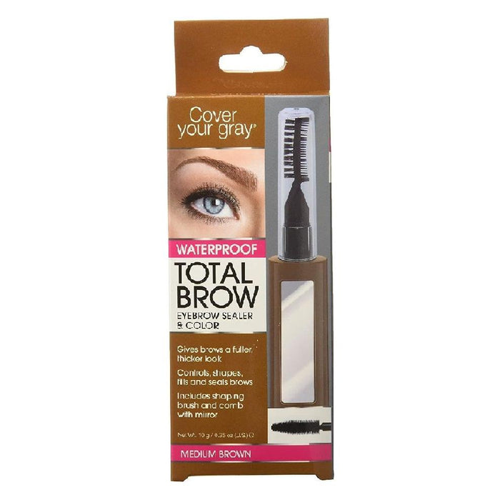Irene Gari Cover Your Gray Total Brow Eyebrow Sealer  Medium Brown  0.35 oz