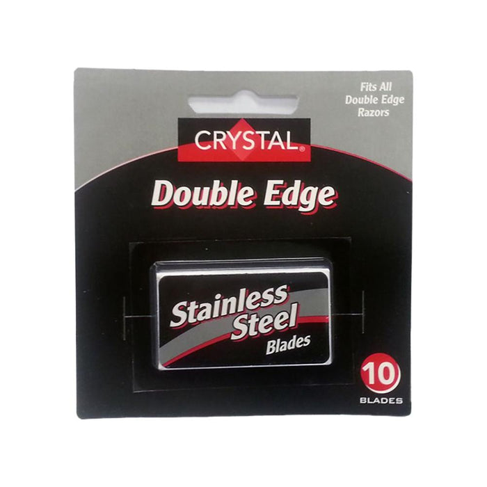 Crystal Double Edge Stainless Steel Razor Blades 10 Pack