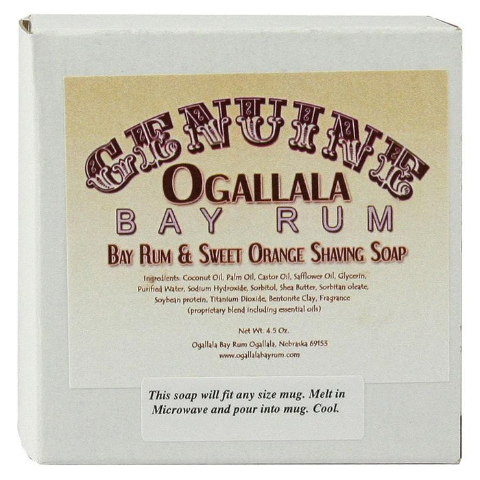 Ogallala Bay Rum & Sweet Orange Shaving Soap 4.5 Oz