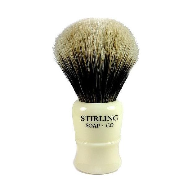 Stirling Soap Co. Finest Badger Shave Brush - 26mm x 58mm (Ivory)