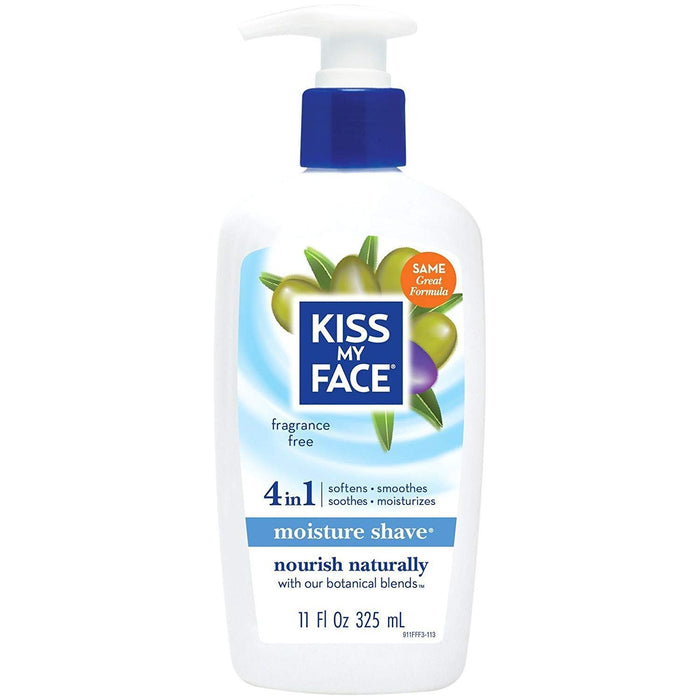 Kiss My Face 4 in1 Moisture Shave, Fragrance Free 325ML