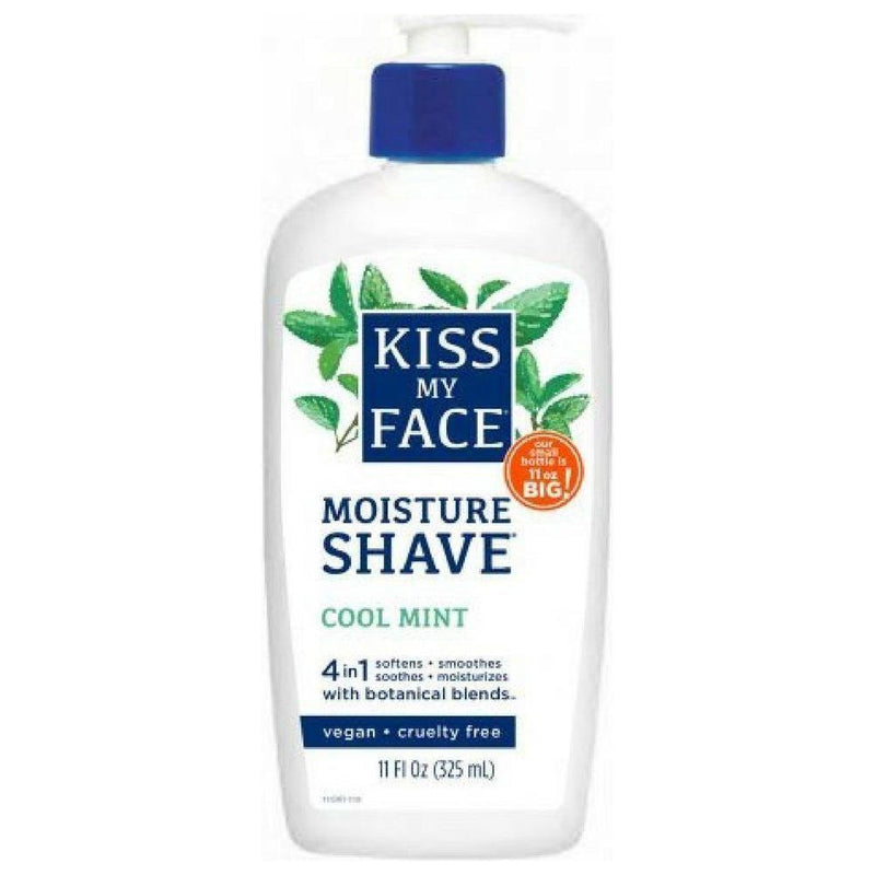 Kiss My Face Kiss My Face 4-in-1 Moisture Shave, Cool Mint (Green) 325ml Shaving Cream