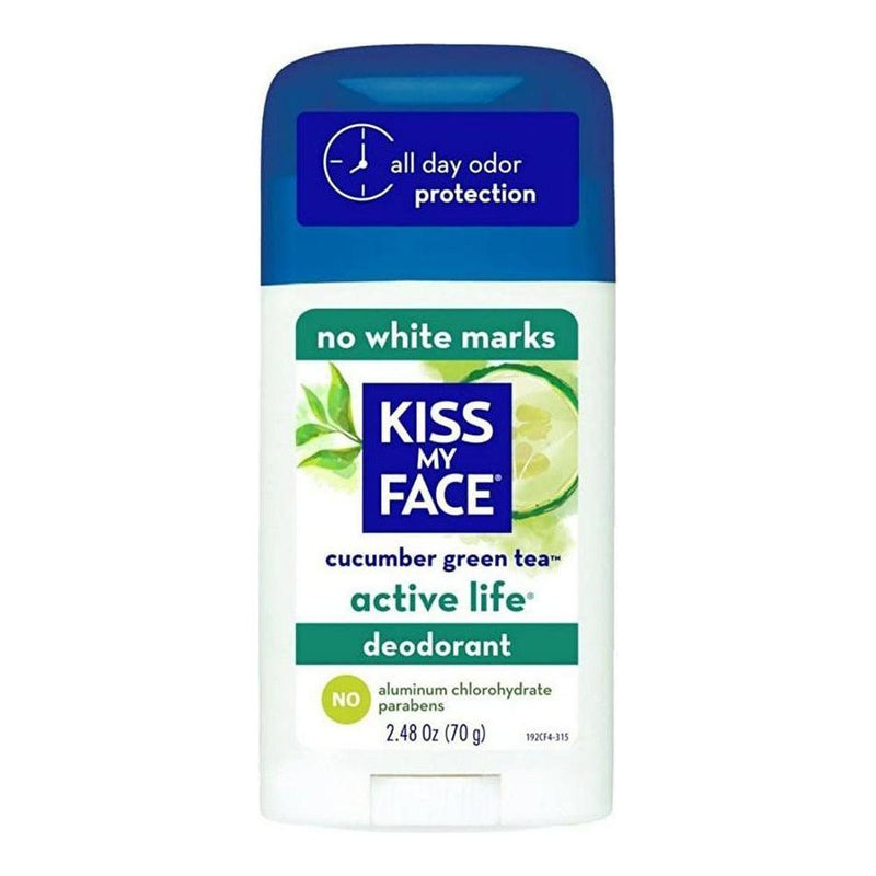 Kiss My Face Kiss My Face Active Life Deodorant Stick, Cucumber Green Tea, 2.48 Oz Deodorant Stick