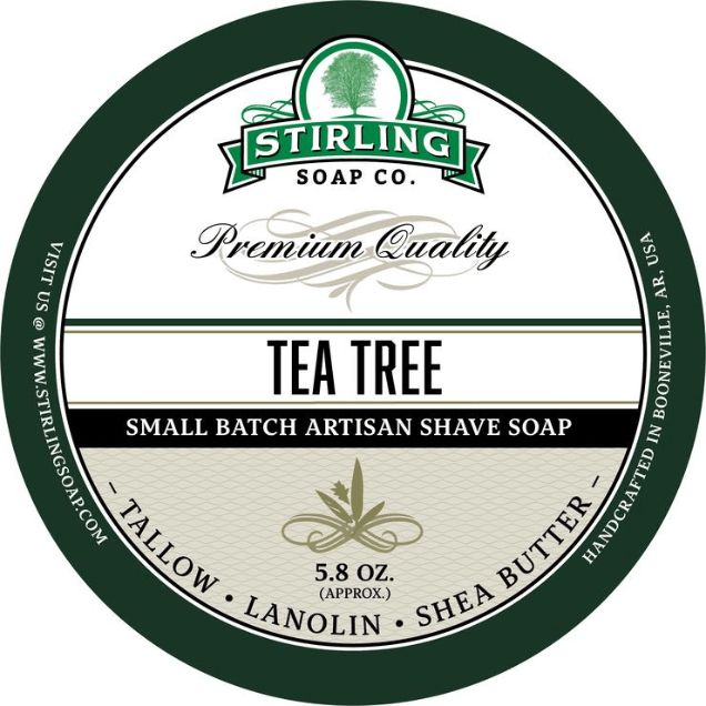 Stirling Soap Co. Tea Tree Shave Soap Jar 5.8 oz