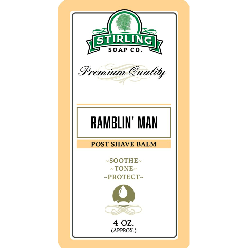 Stirling Soap Co. Ramblin Man Post Shave Balm 4 Oz