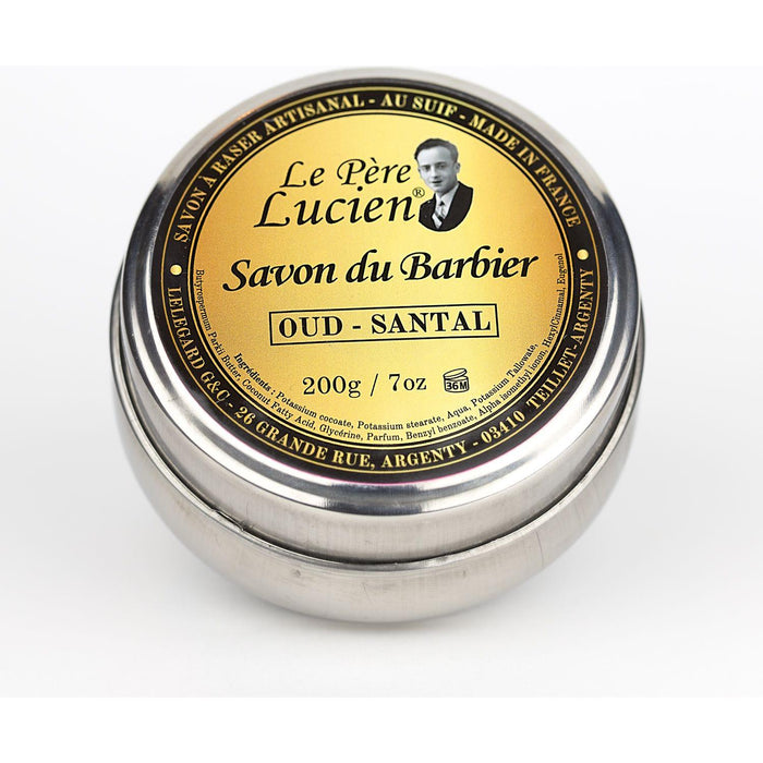 Le Pere Lucien Oud Santal Shaving Soap Steel Box 200G