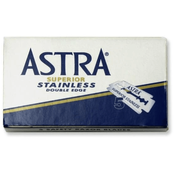 Astra Superior Stainless Double Edge Razor Blades - 5 Pack