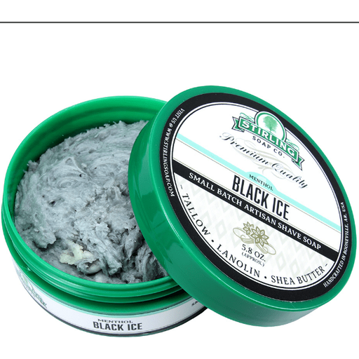 Stirling Soap Co. Black Ice Shave Soap Jar 5.8 oz