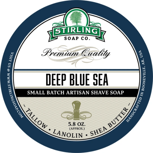 Stirling Soap Co. Deep Blue Sea Shave Soap Jar 5.8 oz