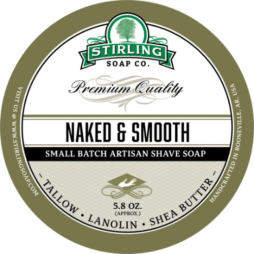 Stirling Soap Co Stirling Soap Co. Naked & Smooth Shave Soap Jar 5.8 oz Shave Soap
