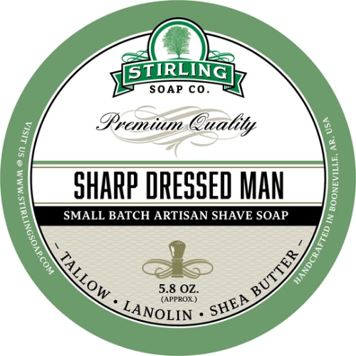 Stirling Soap Co. Sharp Dressed Man Shave Soap Jar 5.8 oz