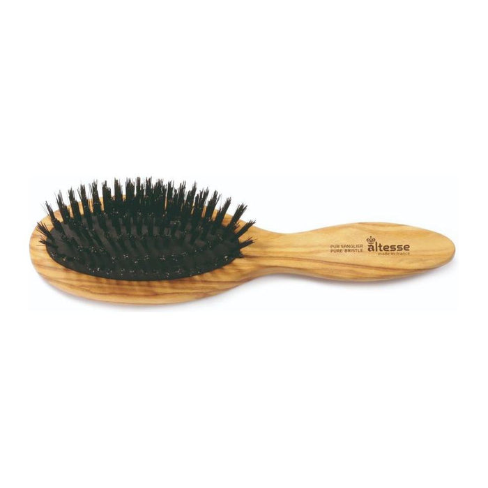 Detangling hairbrush, pneumatic, wooden, 100% boar bristle, MM REF: 2907OL
