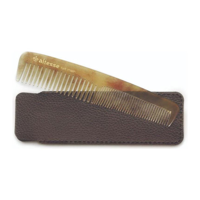 Altesse Handmade Horn Pocket Comb with Cover REF 11321