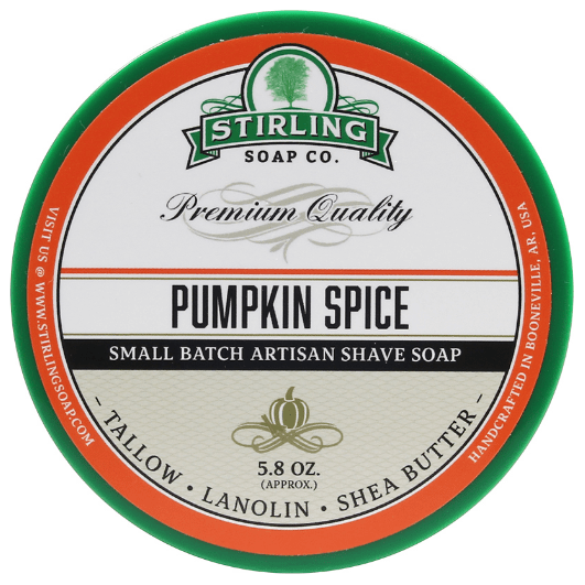 Stirling Soap Co. Pumpkin Spice Shave Soap Jar 5.8 oz