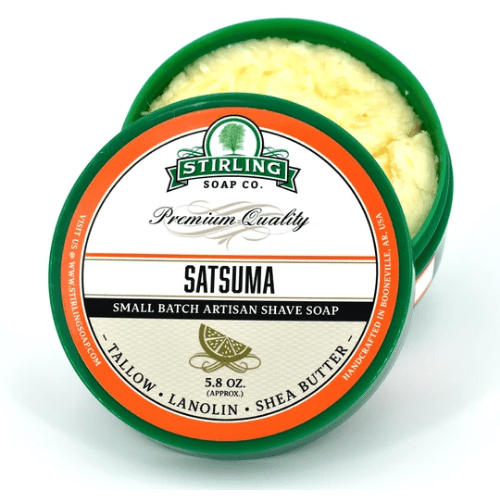 Stirling Soap Co. Satsuma Shave Soap Jar 5.8 oz
