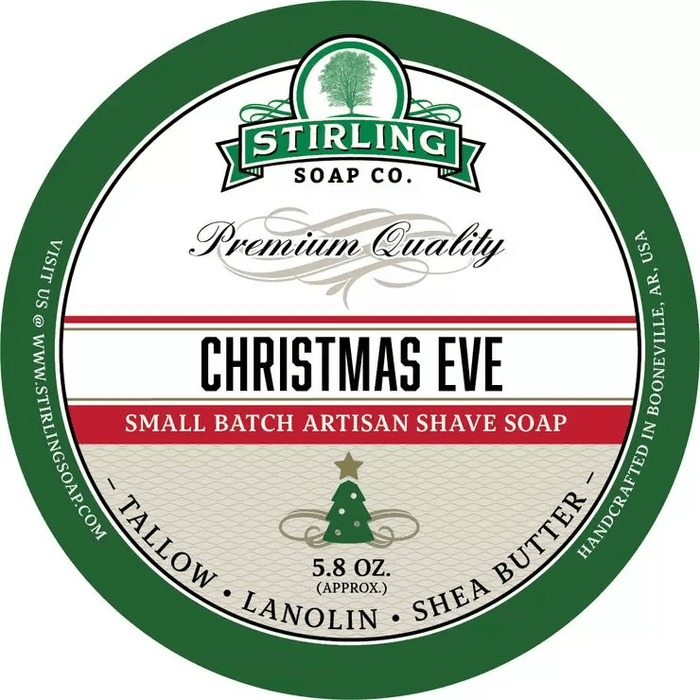 Stirling Soap Co. Christmas Eve Shave Soap Jar 5.8 oz