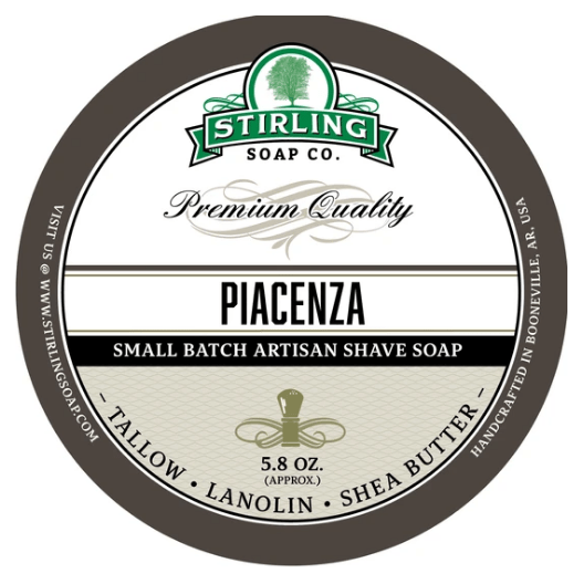 Stirling Soap Co. Piacenza  Shave Soap Jar 5.8 oz