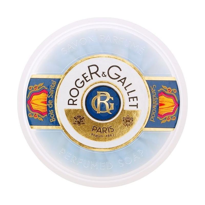 Roger & Gallet Roger & Gallet Sandalwood Soap in Travel Box 3.5 oz. Bar Soap Light Gray