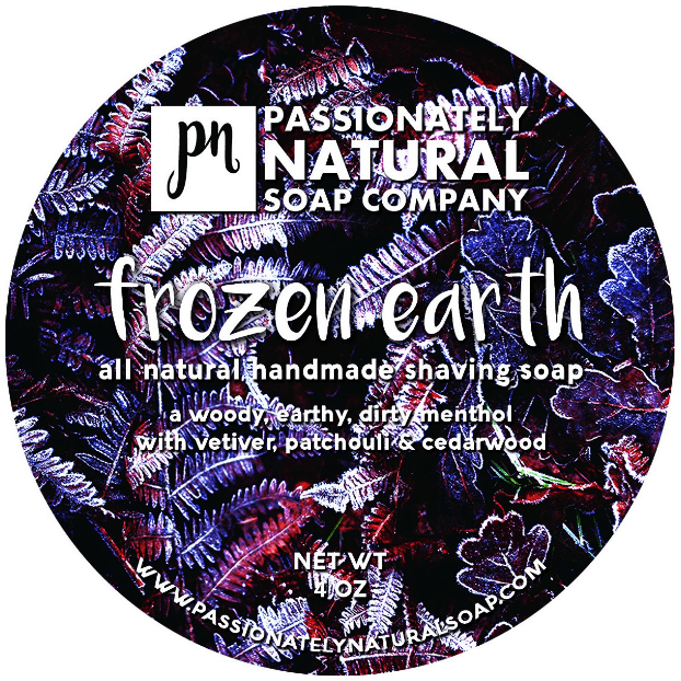 Passionately Natural Frosen Earth Shaving Soap 4 Oz