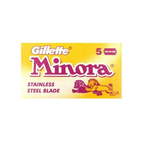 Gillette Minora Stainless Steel Double Edge Razor Blades - 5 Pack