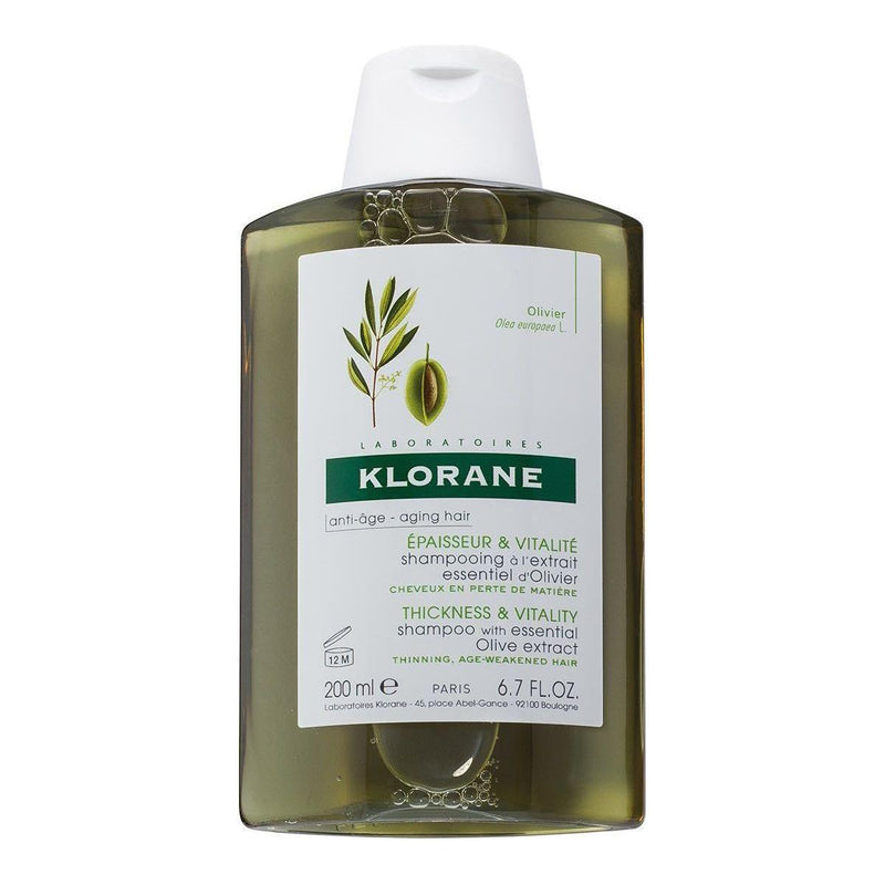 Klorane Klorane Shampoo with Essential Olive Extract, 6.7 Oz Shampoo Light Gray