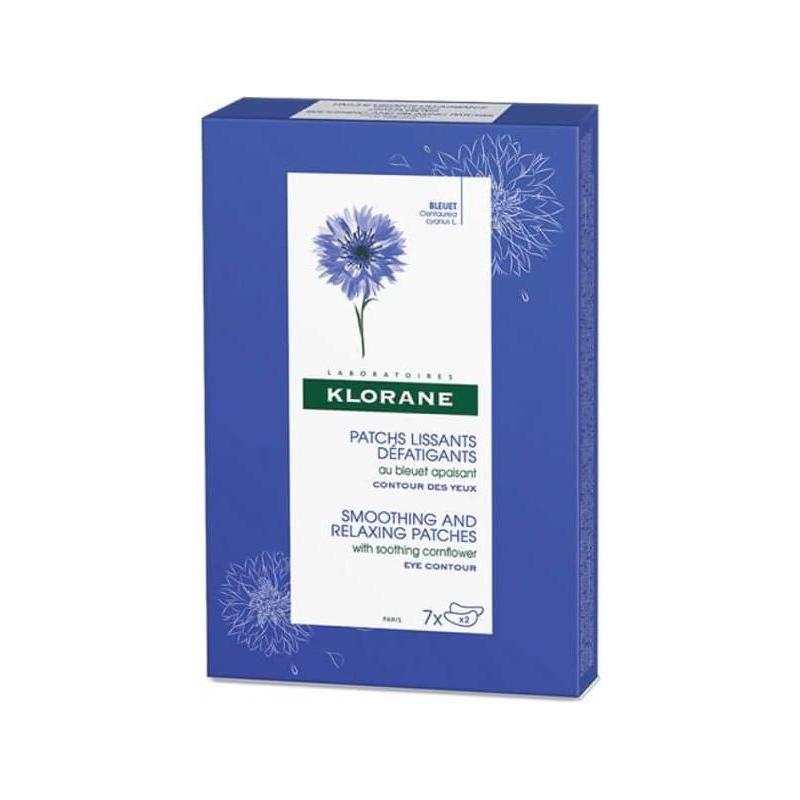 Klorane Klorane Eye Contour Smoothing & Relaxing Patches Cornflower 7 Sets Eye Contour Patches White Smoke