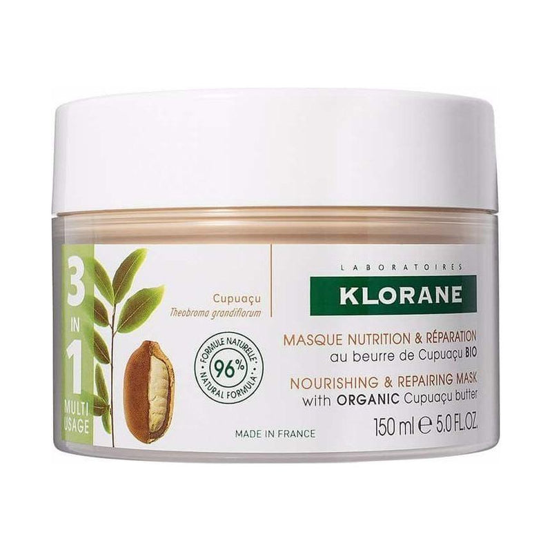 Klorane Klorane Nourishing & Repairing Mask With Organic Cupuacu Butter 150ml Hair Mask Light Gray