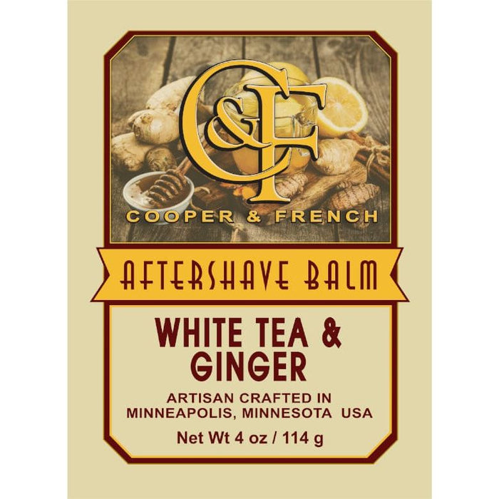 Cooper & French White Tea & Ginger Aftershave Balm 4 oz