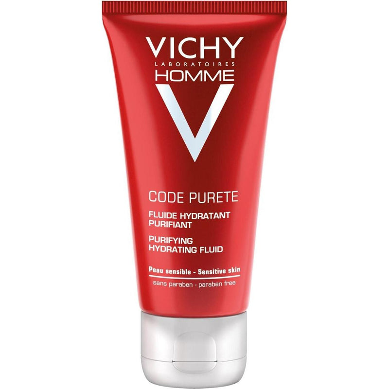 Vichy Vichy Homme Code Purete Purifying Hydrating Fluid 50 Ml Men's Skin Care Firebrick