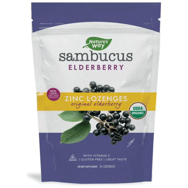 Nature's Way Nature's Way Sambucus Elderberry Zinc Lozenges Original Flavor 24ct Dietary Supplements