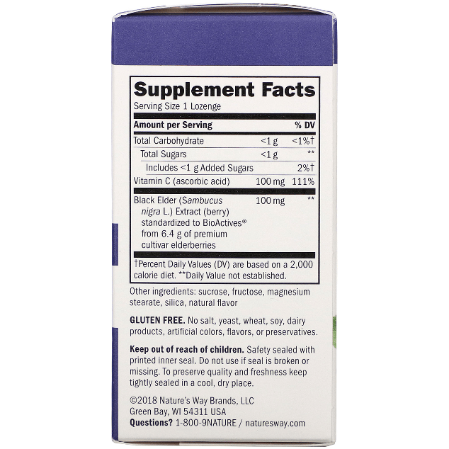 Nature's Way Nature's Way Sambucus Standarized Elderberry Lozenges 30ct Dietary Supplements