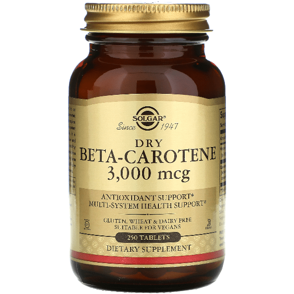 Solgar Dry Beta-Carotene 3,000mcg 250 Tablets