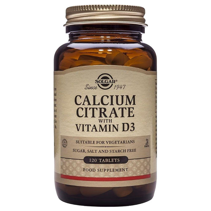 Solgar Calcium Citrate with Vitamin D3 120 Tablets