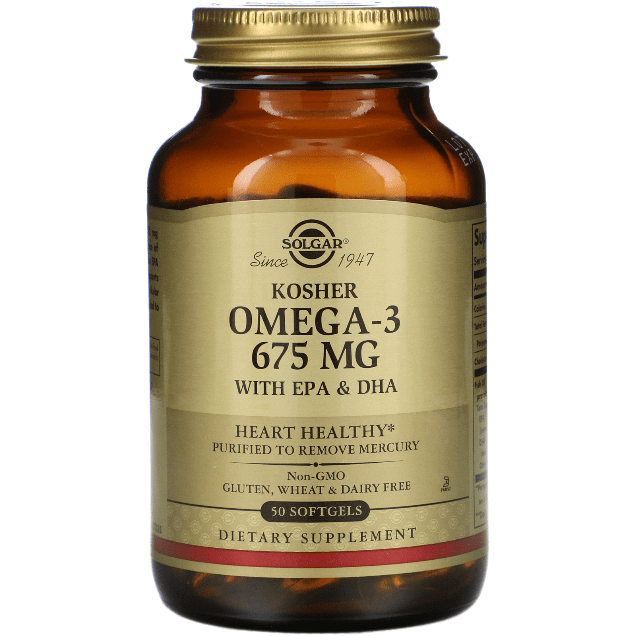 Solgar Omega-3 675 mg 50 Kosher Softgels